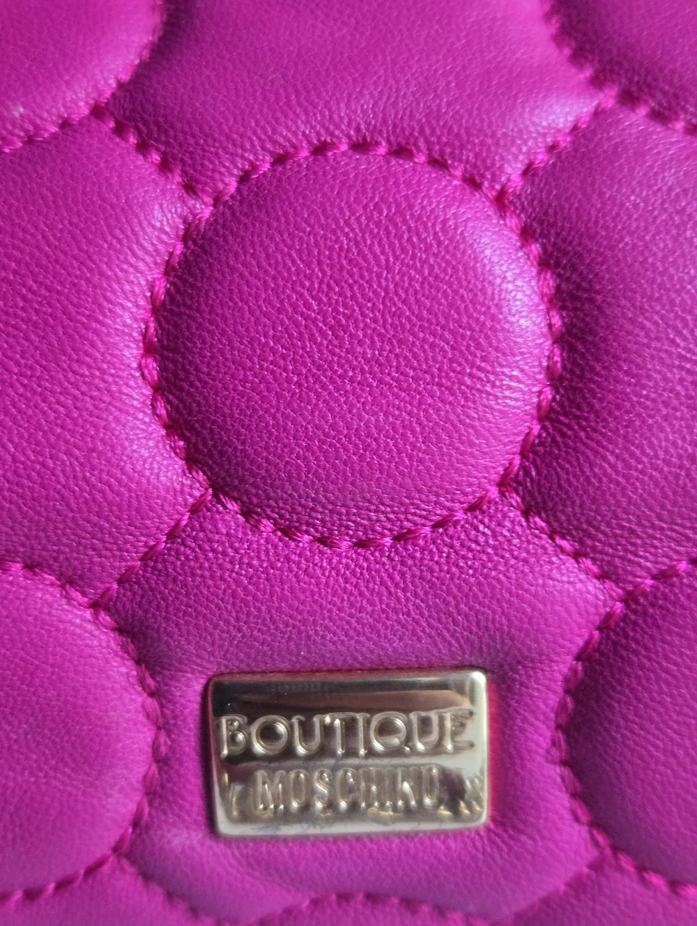 Rare Vintage Moschino Kisslock Pink Quilted Leather Shoulder Bag & Backpack